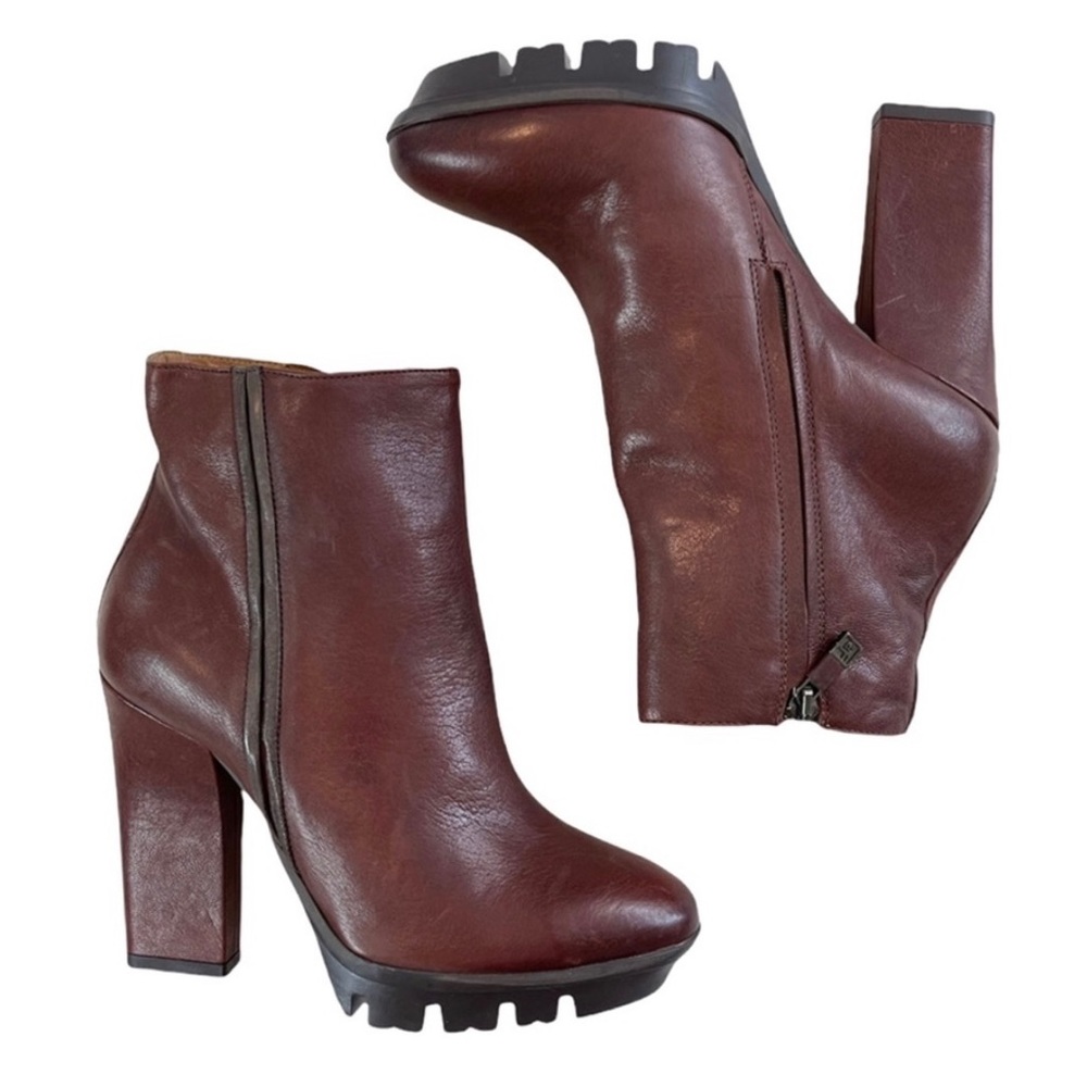 SOLD Alberto Fermani Whiskey Leather High Heel Ankle Boots